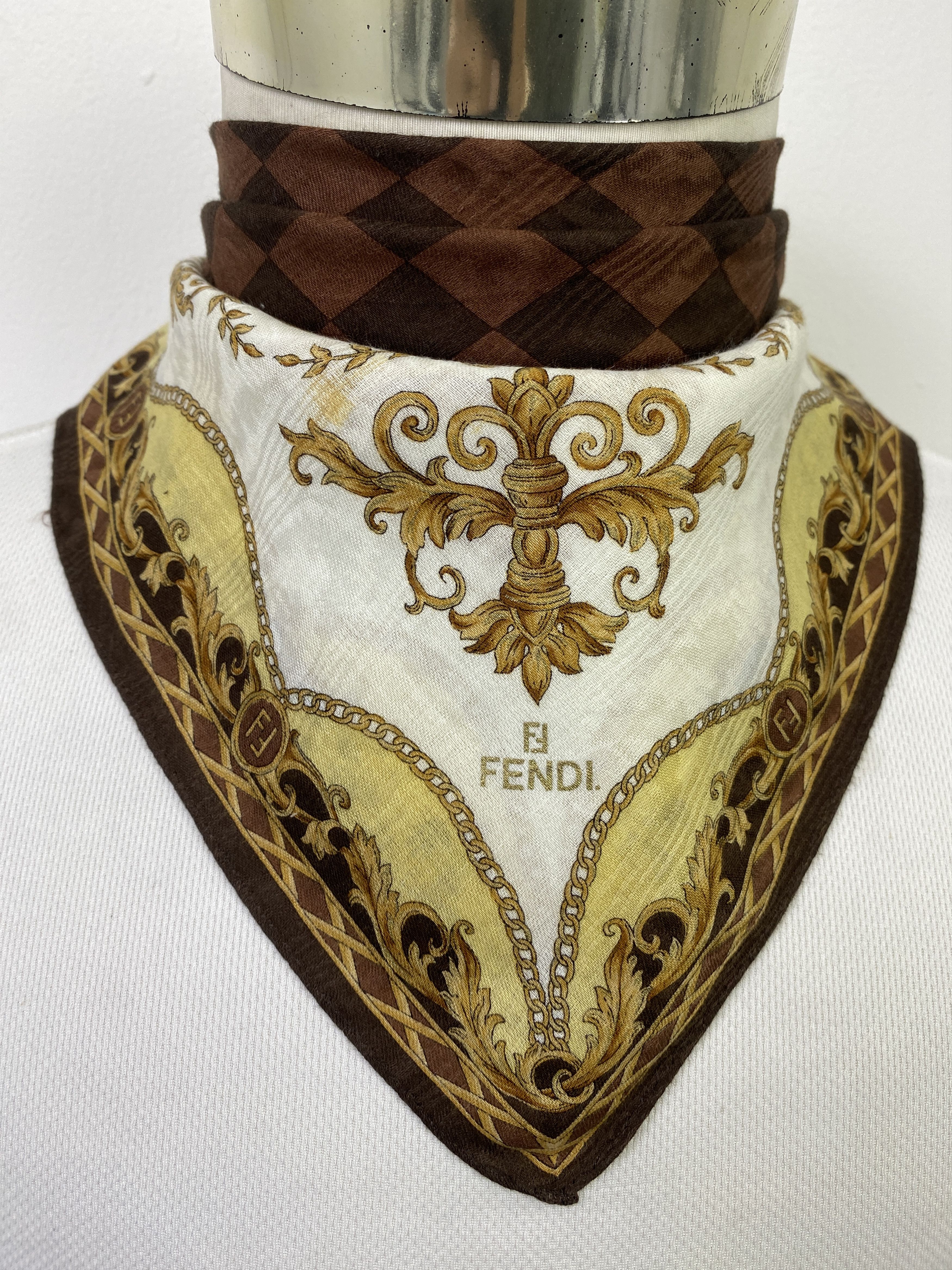 Fendi Vintage Fendi Handkerchief / Neckerchief KT0083 Size ONE SIZE - 2 Thumbnail