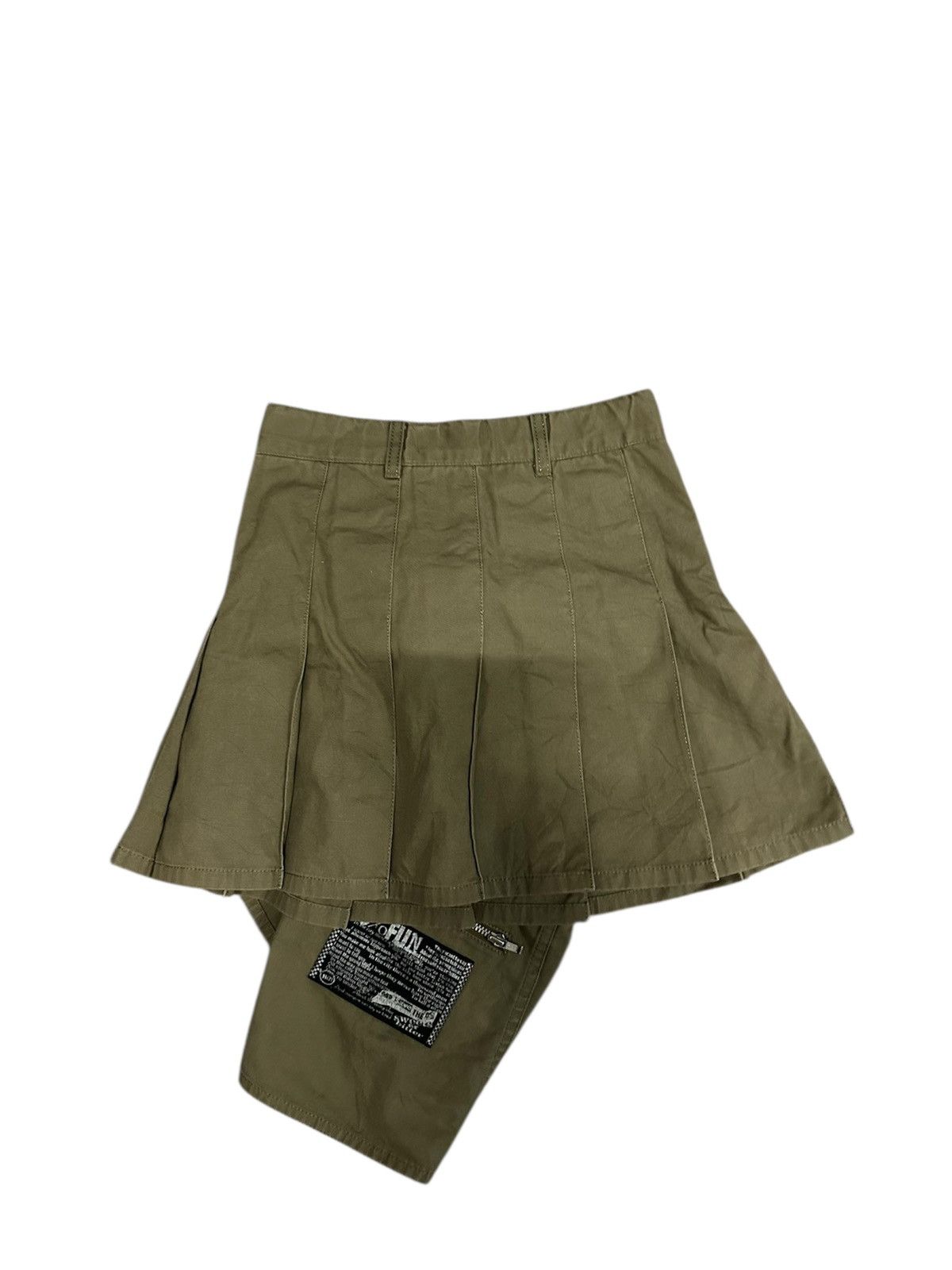 Japanese Brand Vintage BA.TSU Japan Seditionaries Belt Khaki Mini Skirts Size 22" - 3 Thumbnail