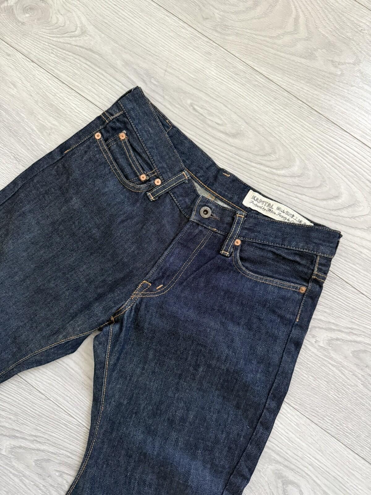 Kapital Kapital Banana Leg Indigo Blue Stacked Denim Jeans Size 30 Size US 30 / EU 46 - 4 Thumbnail