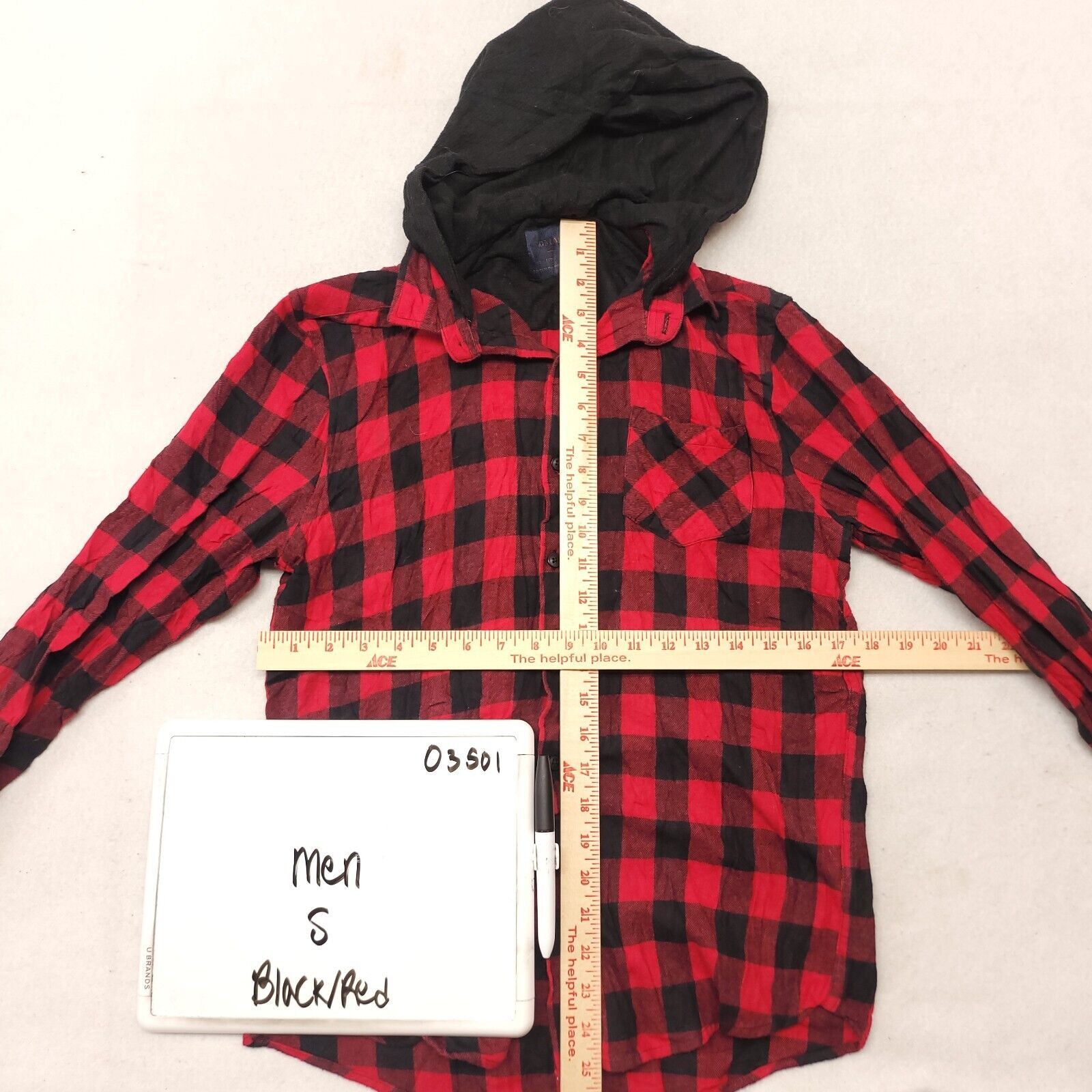 Nomad Nomad Casual Button Up Hoodie Mens Size Small S Red Plaid Size US S / EU 44-46 / 1 - 6 Thumbnail
