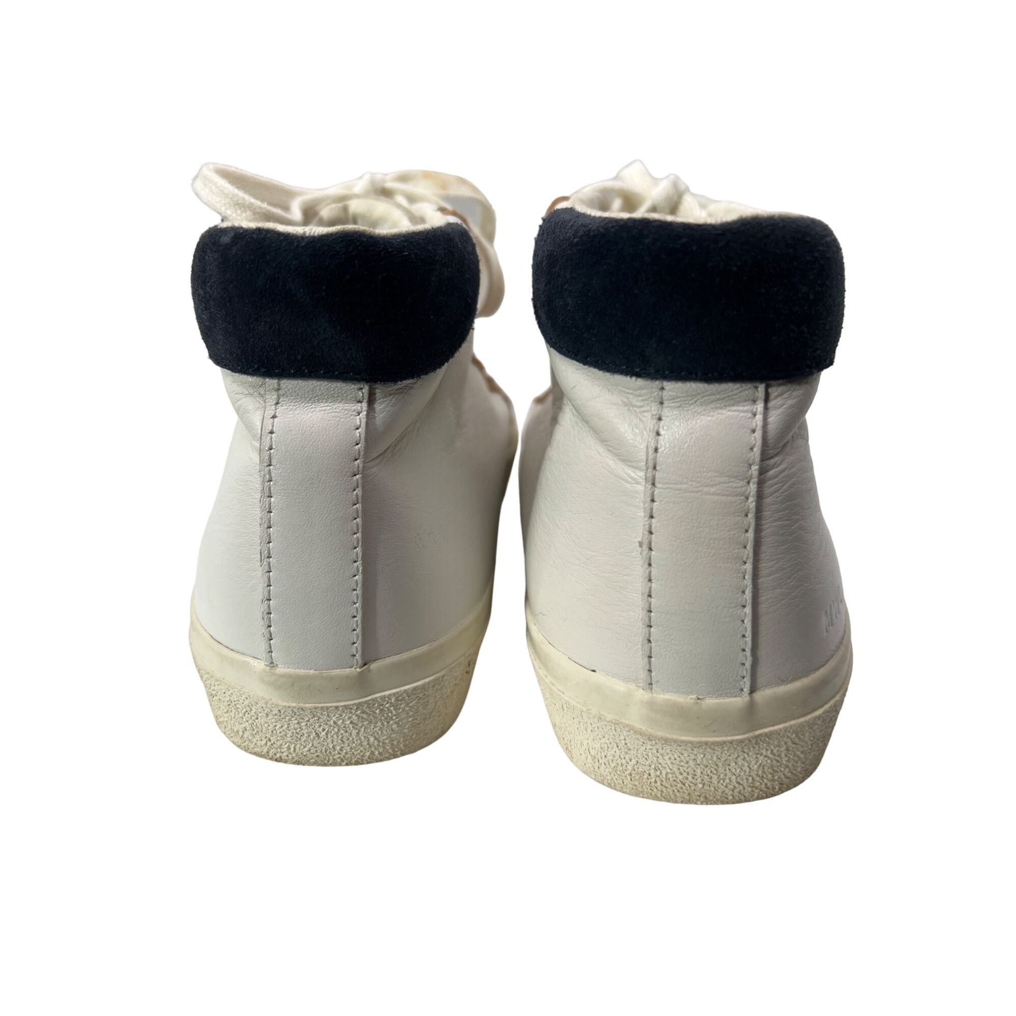 Madewell Madewell MWL High Top Sneakers White Leather Suede Brown Acc Size US 6.5 / EU 39-40 - 5 Thumbnail
