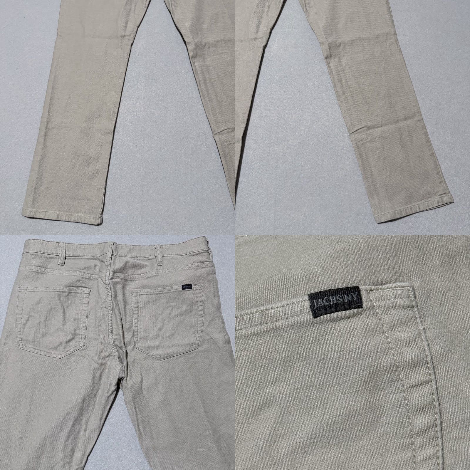 Vintage VINTAGE JACHS New York Mid-Weight 5-Pocket Stretch Pants Men Beige Straight 38X32 Size US 38 / EU 54 - 9 Thumbnail