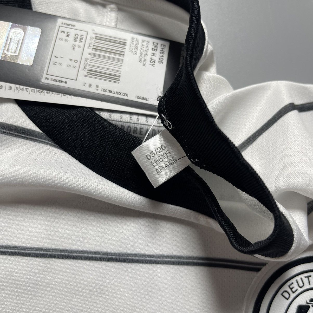 Adidas GERMANY ADIDAS 2020 EURO FOOTBALL HOME JERSEY #6 KIMMICH Size US S / EU 44-46 / 1 - 8 Thumbnail