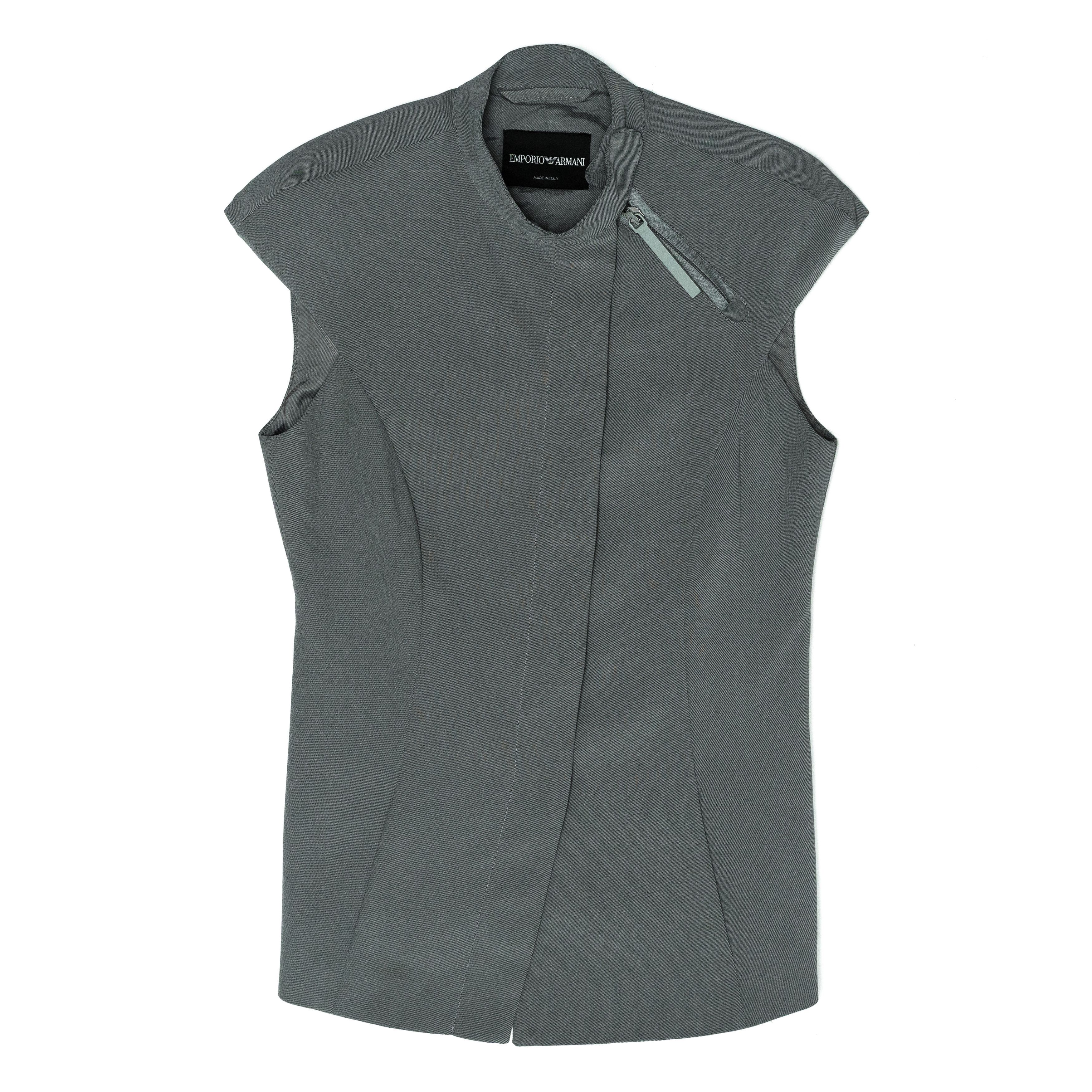 Emporio Armani Emporio Armani Diagonal Zip Vest Size XS / US 0-2 / IT 36-38 - 1 Thumbnail