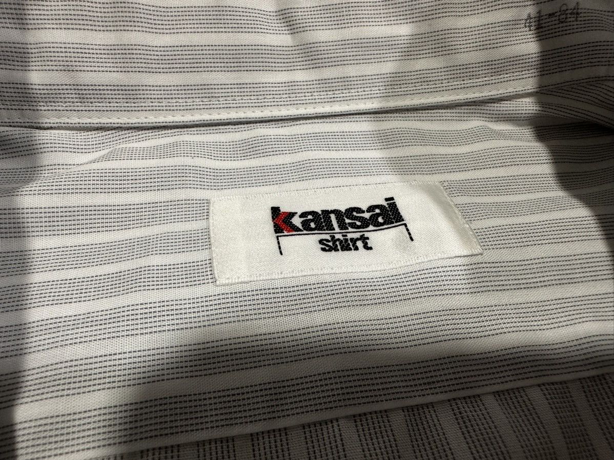 Japanese Brand × Kansai Yamamoto × Yohji Yamamoto 🔥Vintage Kansai Yamamoto Striped Shirt Long Sleeve Size US L / EU 52-54 / 3 - 6 Thumbnail