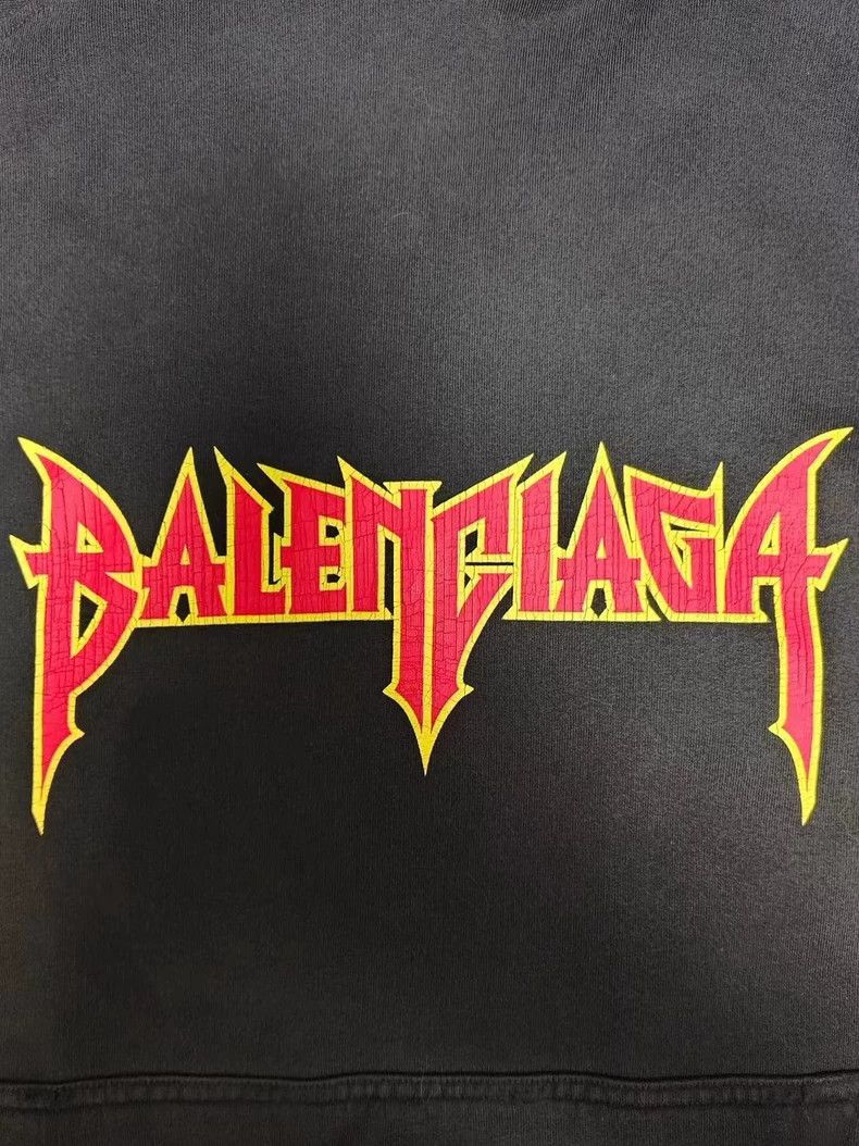 Balenciaga Balenciaga SS22 Band Lightning Flame Pullover Long Sleeve S Size US XXL / EU 58 / 5 - 3 Thumbnail