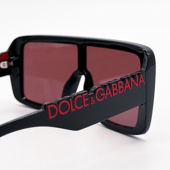 Dolce & Gabbana NEW DOLCE&GABBANA SUNGLASSES DG6204 501/75 BLACK RED WOMEN E Size ONE SIZE - 5 Thumbnail
