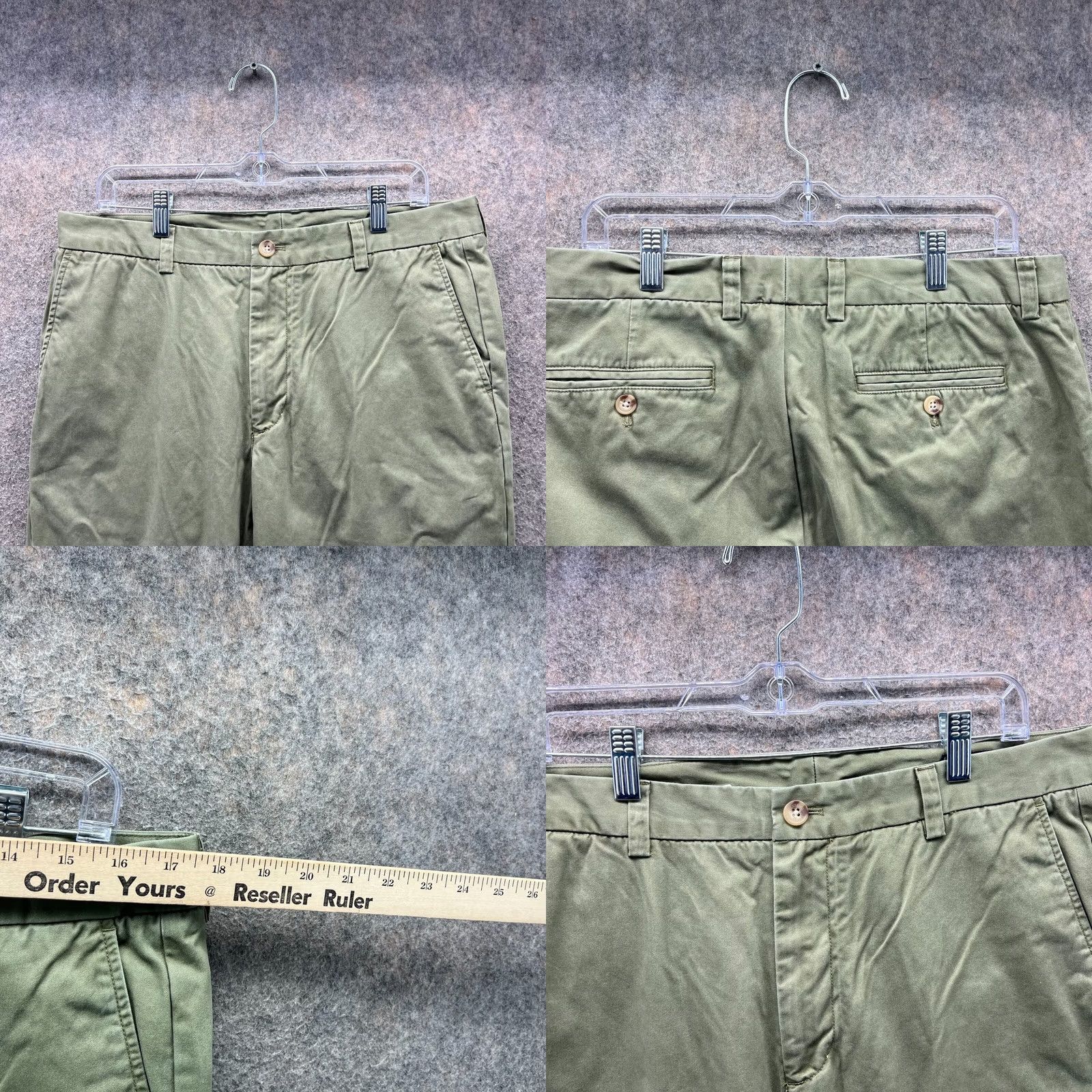 Vineyard Vines Vineyard Vines Pants Mens 34x32 Green Chino Flat Front Slim Fit Breaker Trouser Pants Size US 34 / EU 50 - 8 Thumbnail