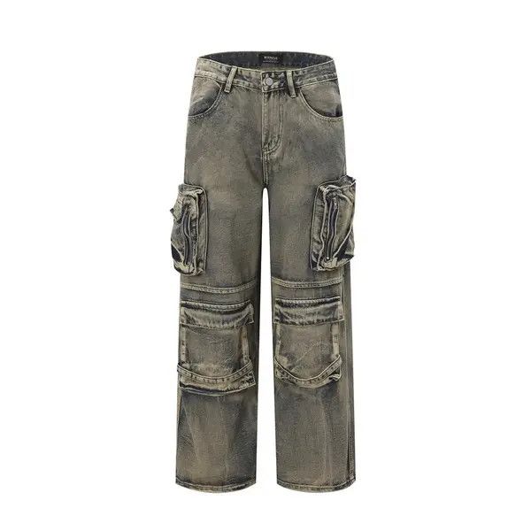 VIBE Streetwear Cargo Multi Pocket Loose Baggy Pants Jeans Size US 32 / EU 48 - 7 Thumbnail