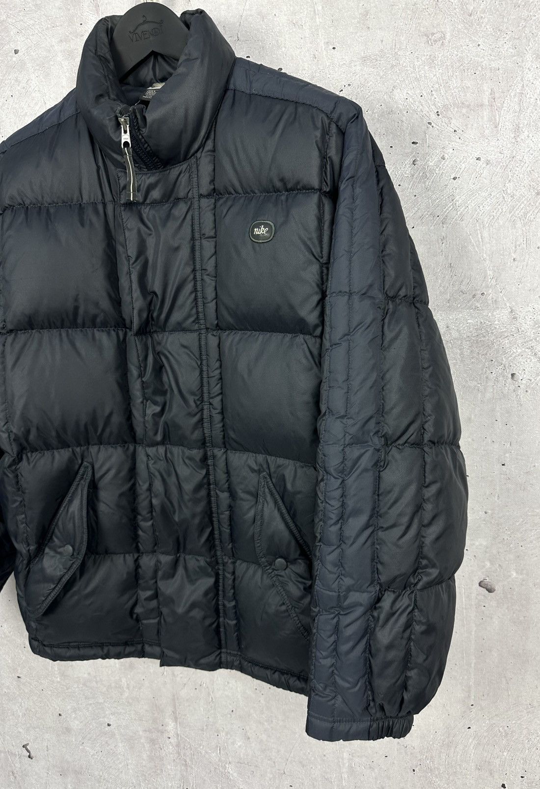 Nike × Vintage Vintage Nike Puffer Quilted Black Down Jacket Size US XL / EU 56 / 4 - 8 Thumbnail