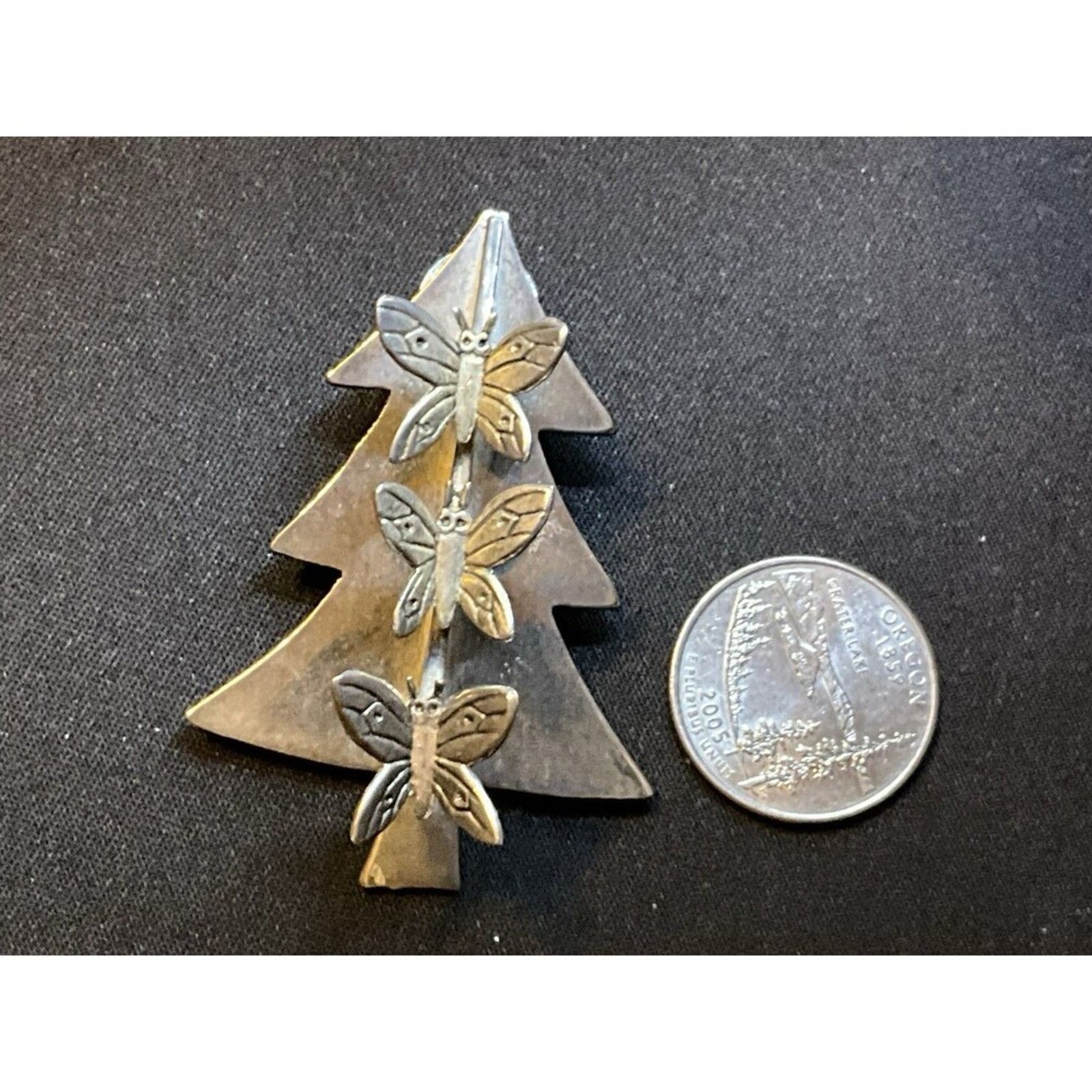 Other Emilia Castillo Vintage Stainless Scarf Clip Christmas Tree Size ONE SIZE - 2 Thumbnail