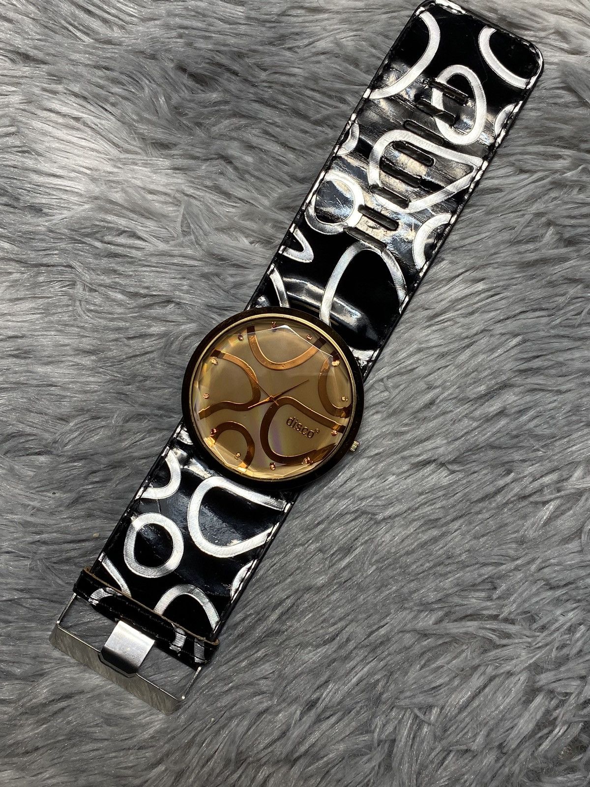 Japanese Brand × Jewelry × Vintage Golden Disco Design Watch with Unique Strap | Japanese Brand Size ONE SIZE - 7 Thumbnail