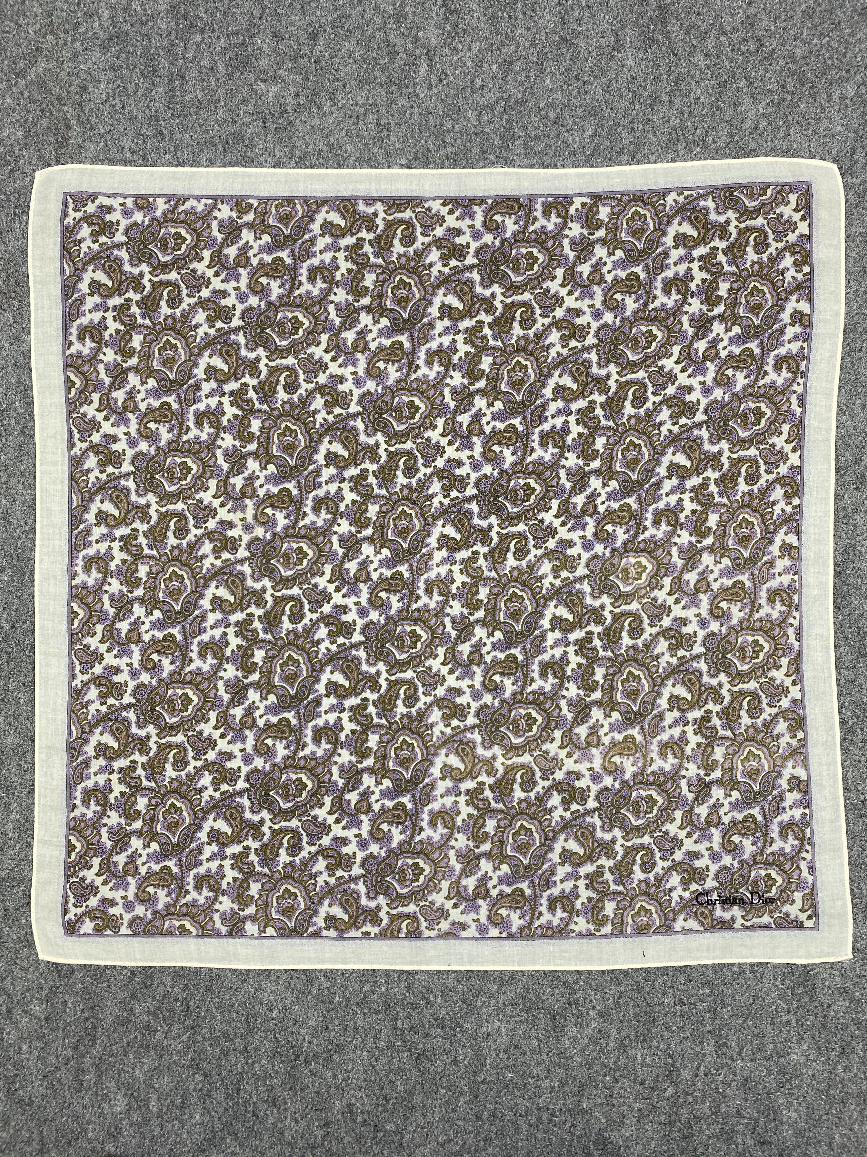 Christian Dior Monsieur × Vintage Christian Dior Bandana / Handkerchief / Neckerchief HKC0333 Size ONE SIZE - 4 Thumbnail