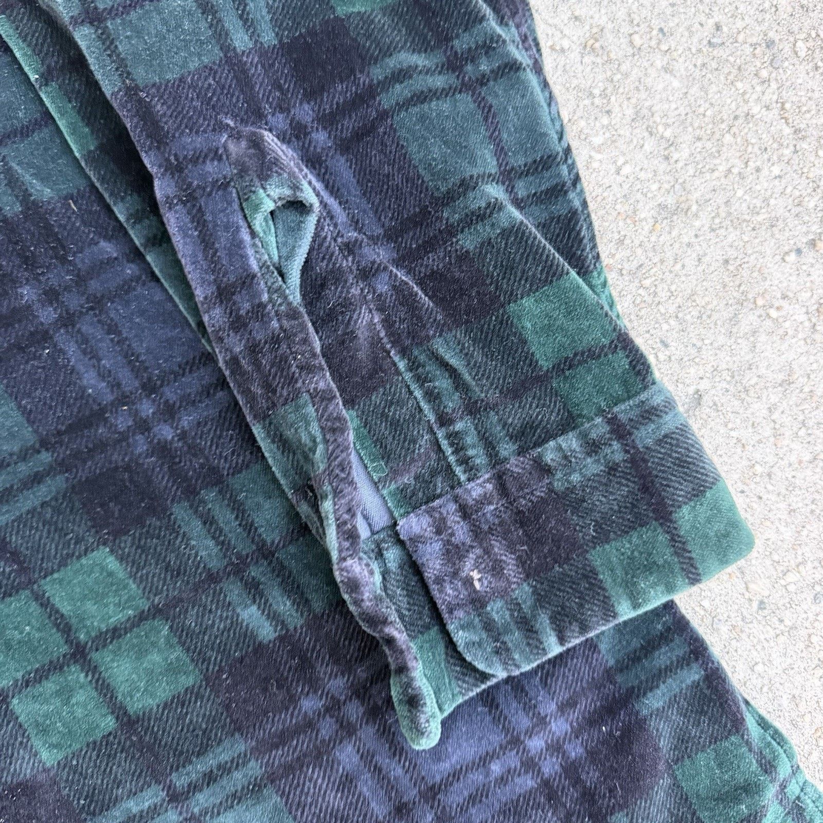 Polo Ralph Lauren × Vintage Vintage 90s Polo Ralph Lauren Plaid Velour Flannel Shirt Size US L / EU 52-54 / 3 - 4 Thumbnail