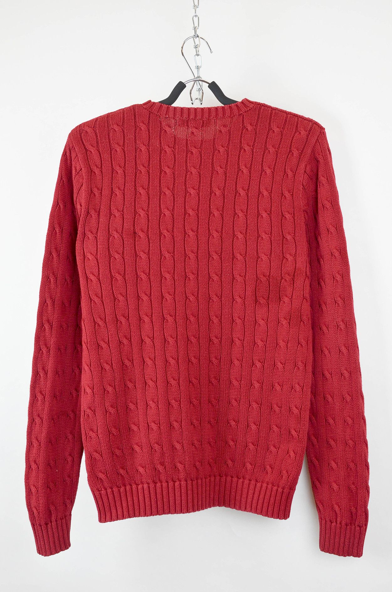 Ralph Lauren Ralph Lauren Red Cable Knit Sweater - Size L Size L / US 10 / IT 46 - 2 Thumbnail