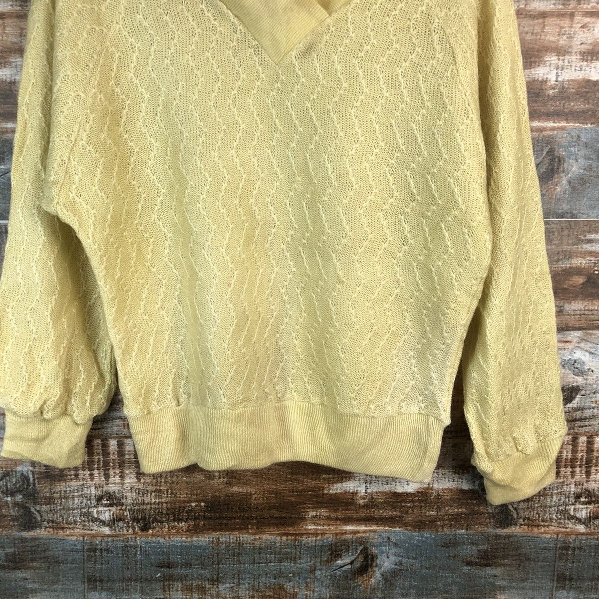 Homespun Knitwear M9 Sister japan vintage Yellow Knitwear #A2360 Size XS / US 0-2 / IT 36-38 - 6 Thumbnail