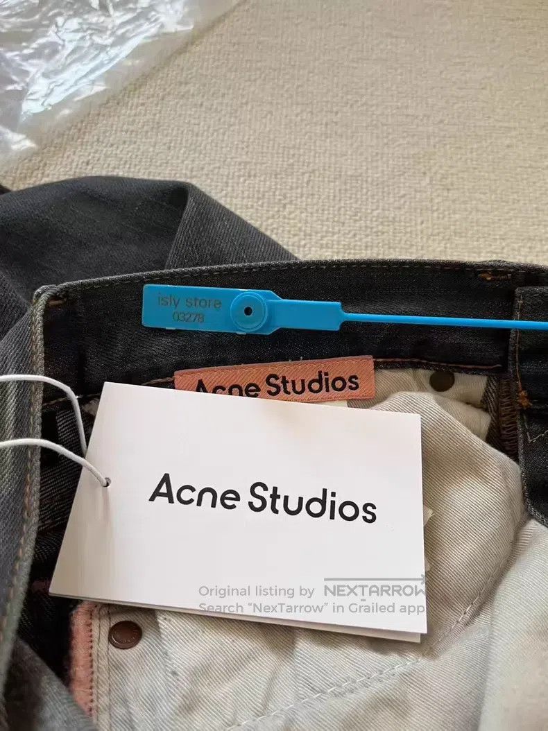 Acne Studios Acne Studios 1981 Washed Low Rise Wide Leg Design Jeans Size US 27 - 5 Thumbnail