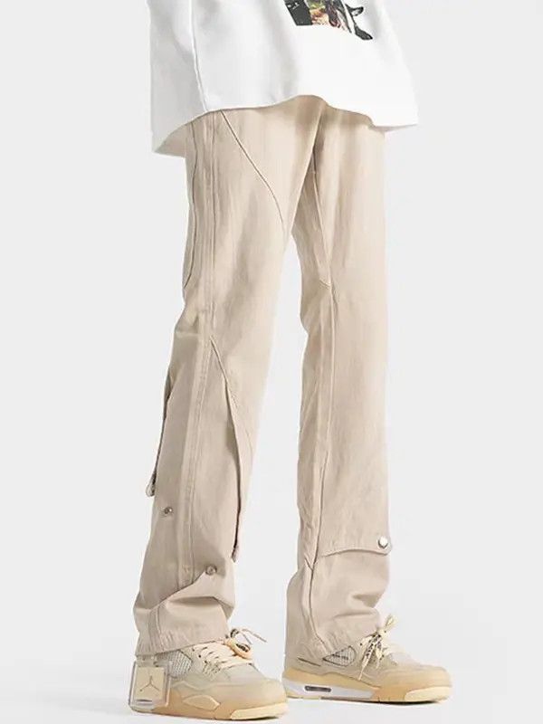 VIBE Khaki High Street Vintage Loose Casual Pants Size US 32 / EU 48 - 5 Thumbnail