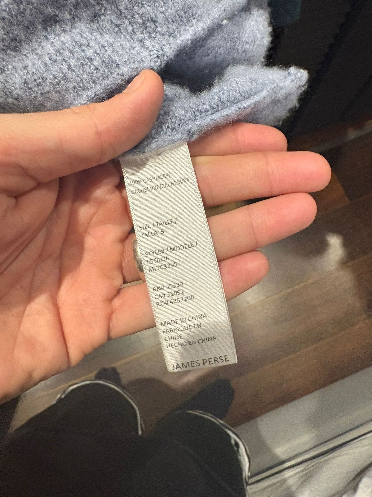 James Perse Baby Blue Cashmere Sweater Size US XXL / EU 58 / 5 - 4 Thumbnail