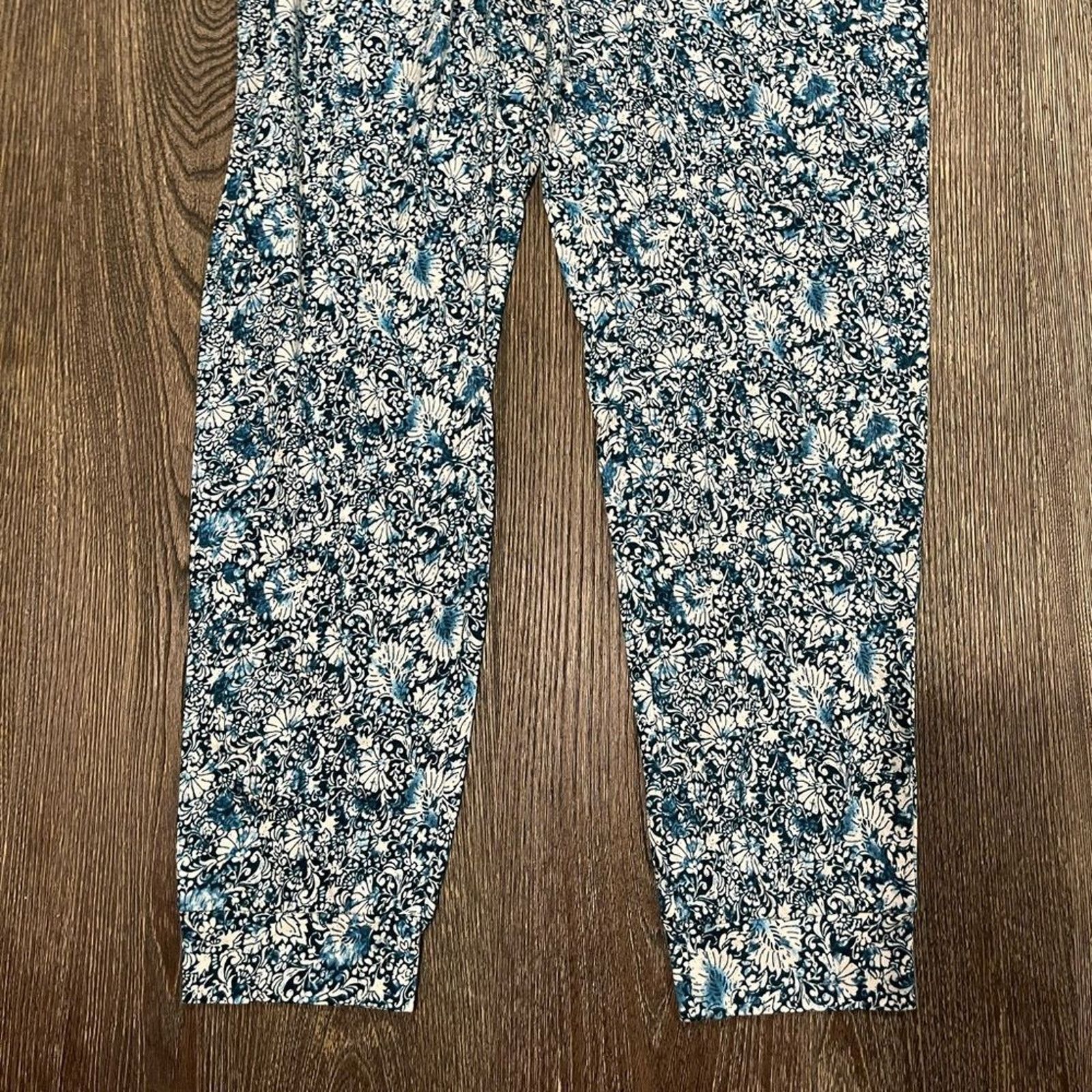 J. Jill NWOT J. Jill Jogger Pants Floral High Rise Elastic Size S Size 26" / US 2 / IT 38 - 2 Thumbnail