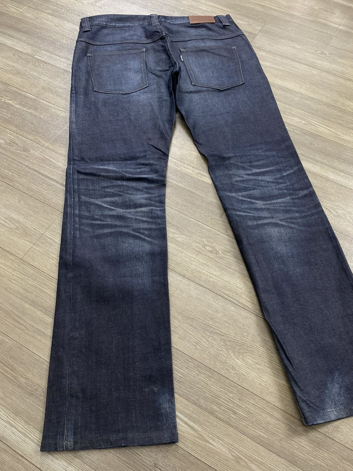 Tornado Mart 2000s Tornado Mart Waxed Clawmark Distressed Flared Jeans Size US 34 / EU 50 - 19 Thumbnail