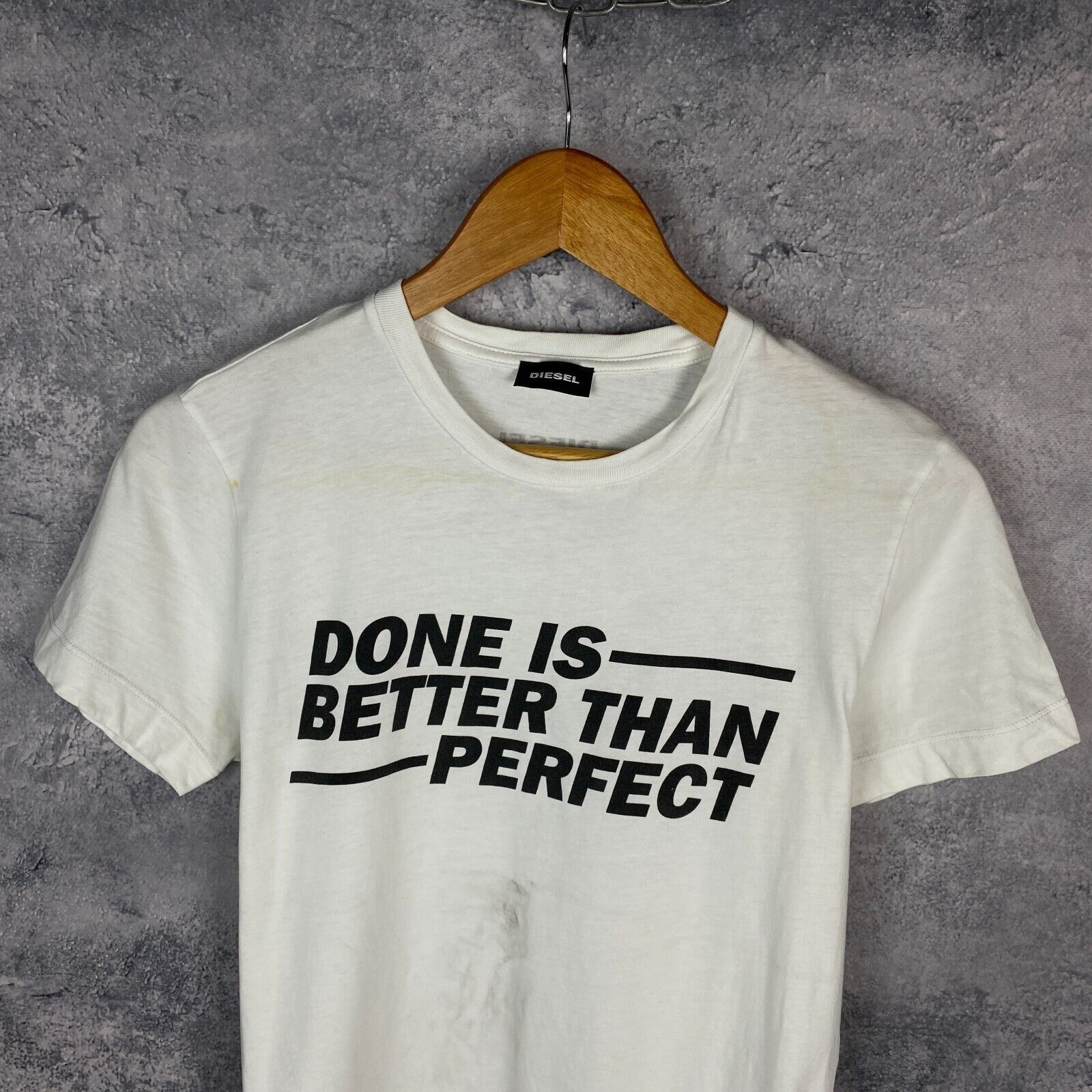 Diesel Diesel Tee Men's Size M White Short Sleeve ` Size US M / EU 48-50 / 2 - 2 Thumbnail