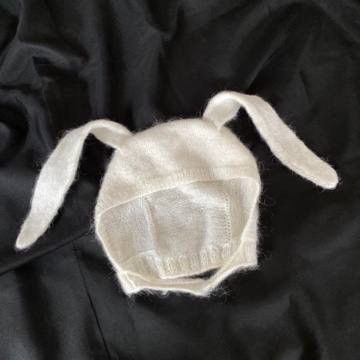 Vintage White coquette rabbit wool hat Size ONE SIZE - 2 Thumbnail