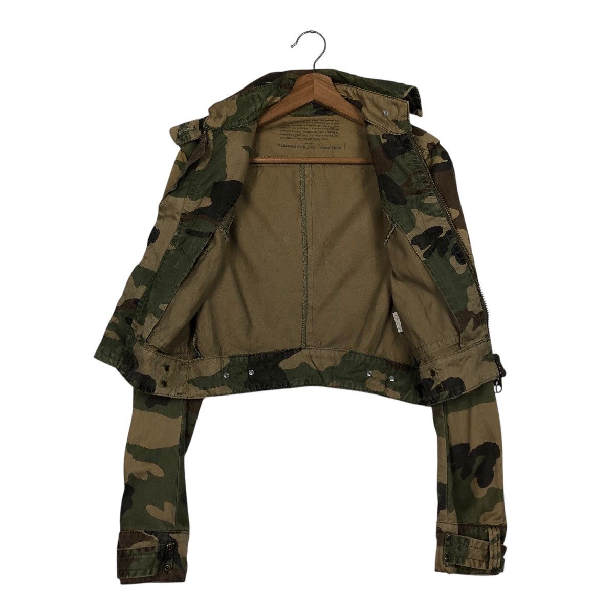 Japanese Brand 📌Vintage Cropped Biker Jacket Fakedelic Camouflage Military Size US M / EU 48-50 / 2 - 14 Thumbnail