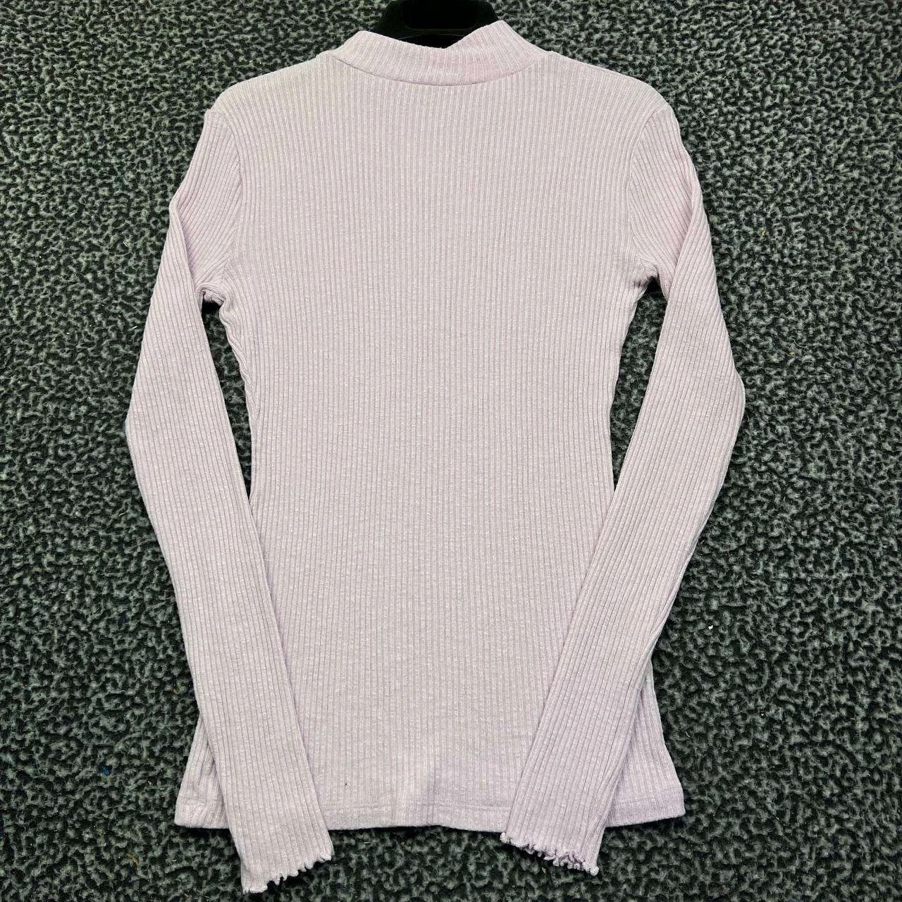 J.Crew J. Crew Sweater Women Purple Ribbed Mock Neck Pullover S Size S / US 4 / IT 40 - 2 Thumbnail