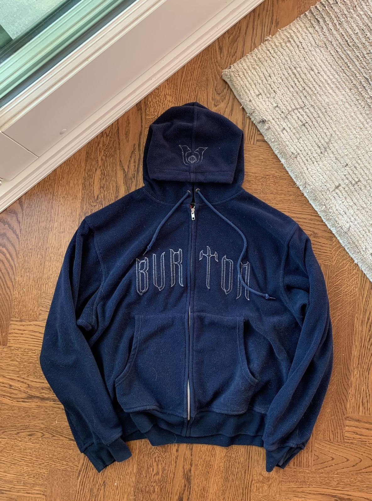 90~00s Blue hoodie vintage y2k 90s 00s old gap sun fade boro  