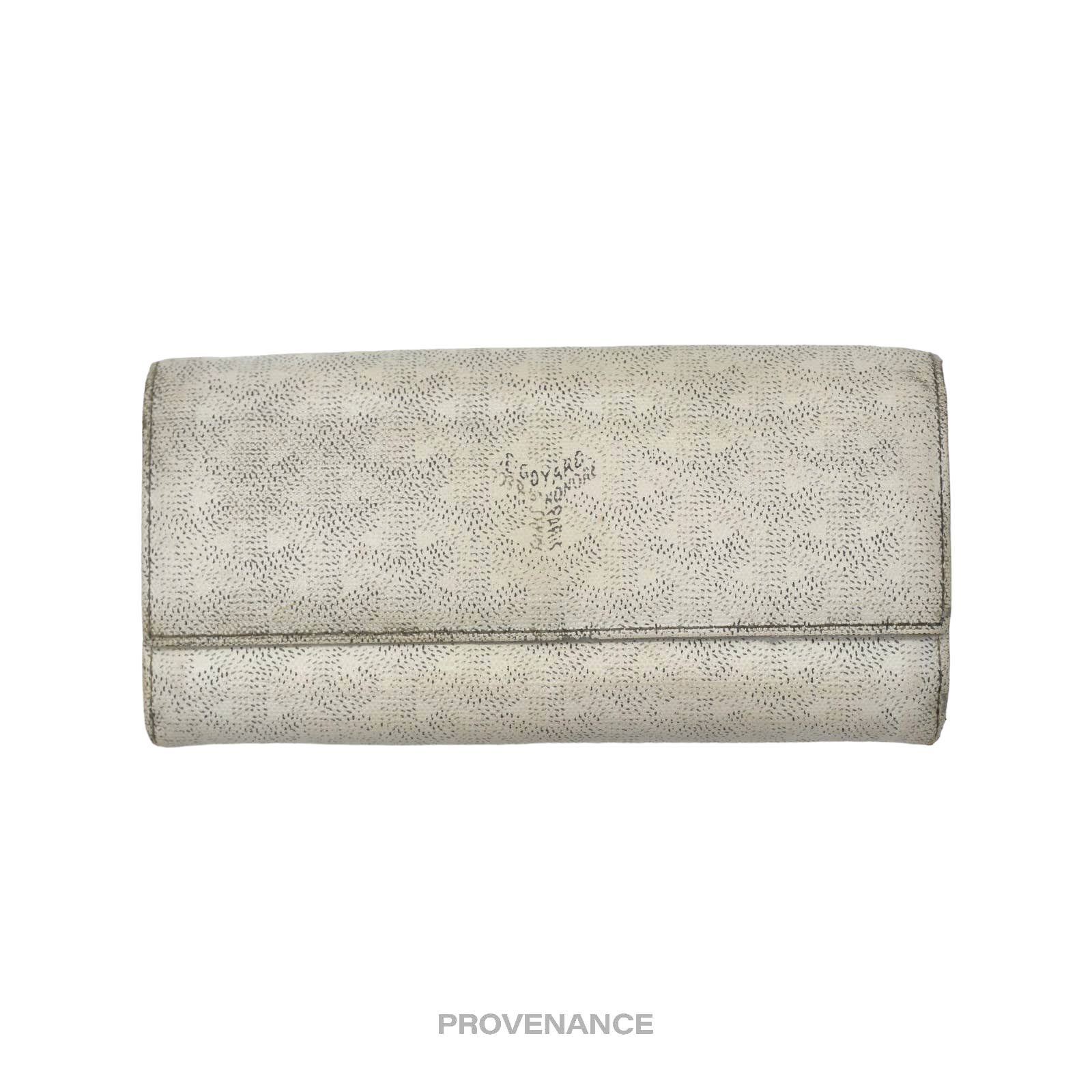 image of Goyard Varenne Long Wallet - White Goyardine, Women's