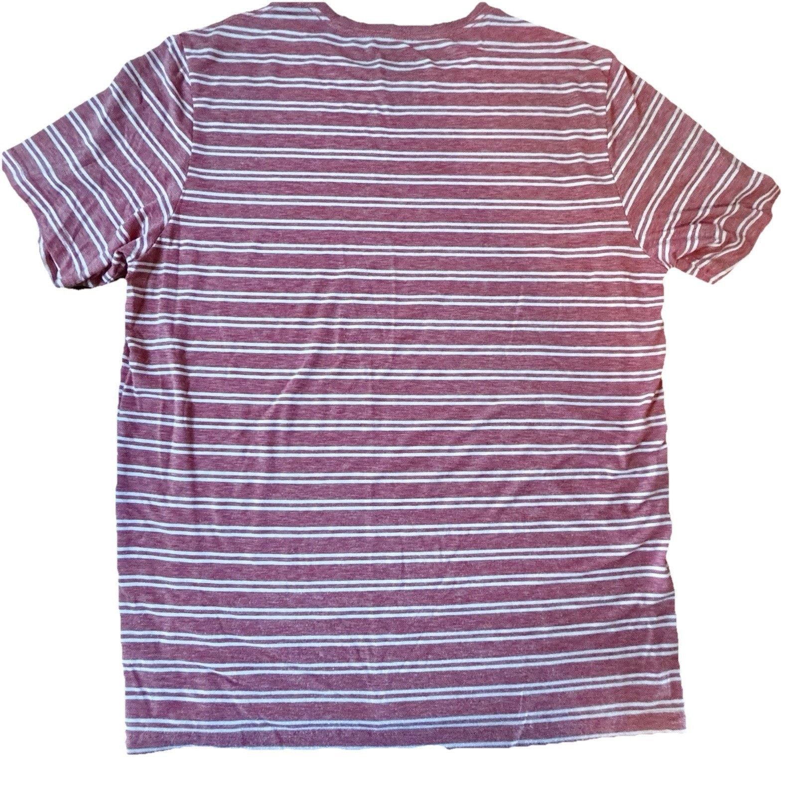 REEF Reef Mens XL Red White Striped T Shirt Surf Cotton Comfort Size US XL / EU 56 / 4 - 3 Thumbnail