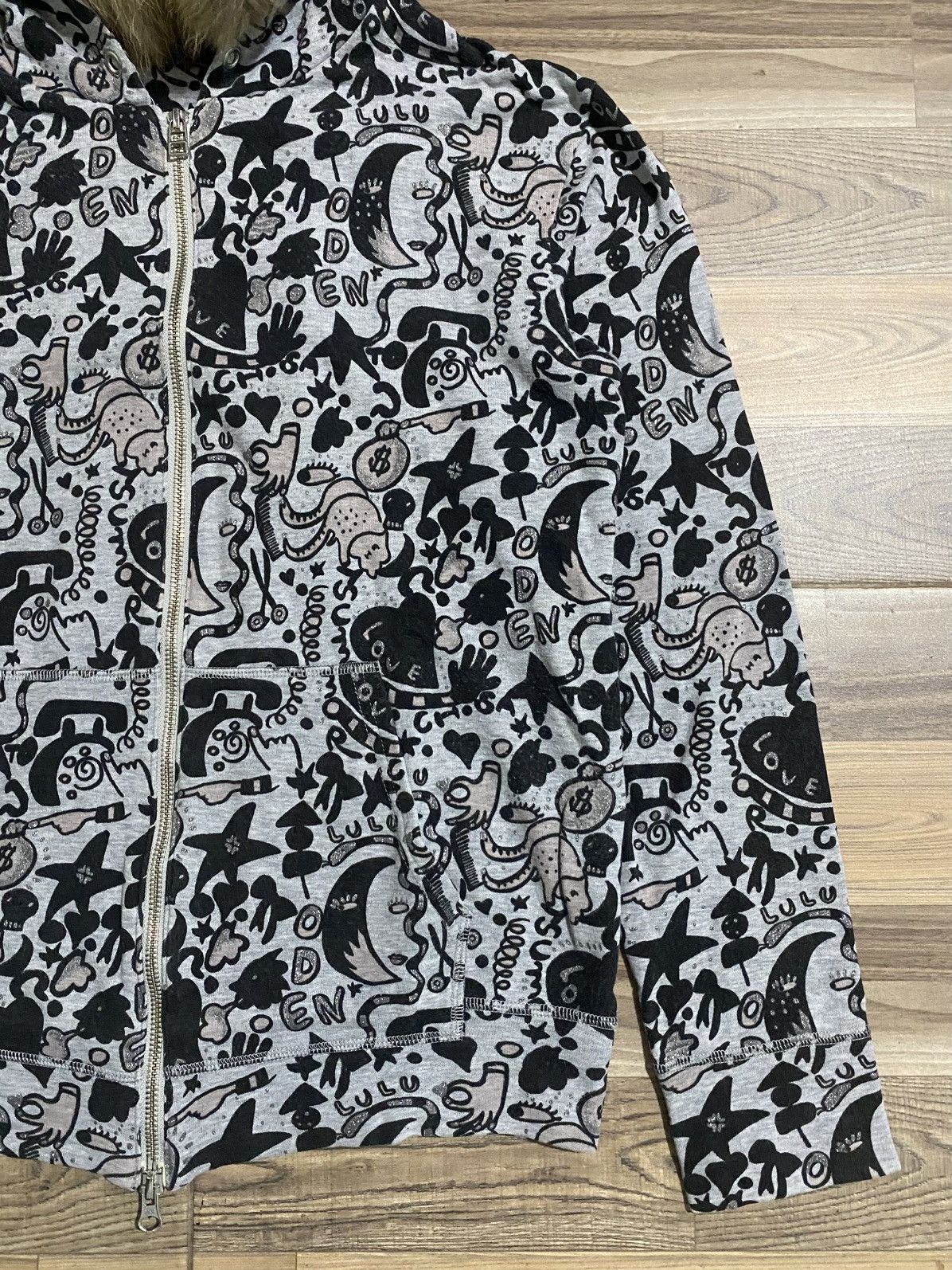 Japanese Brand × Tsumori Chisato TSUMORI CHISATO ISSEY MIYAKE DOODLE FUR HOODIES Size US S / EU 44-46 / 1 - 3 Thumbnail
