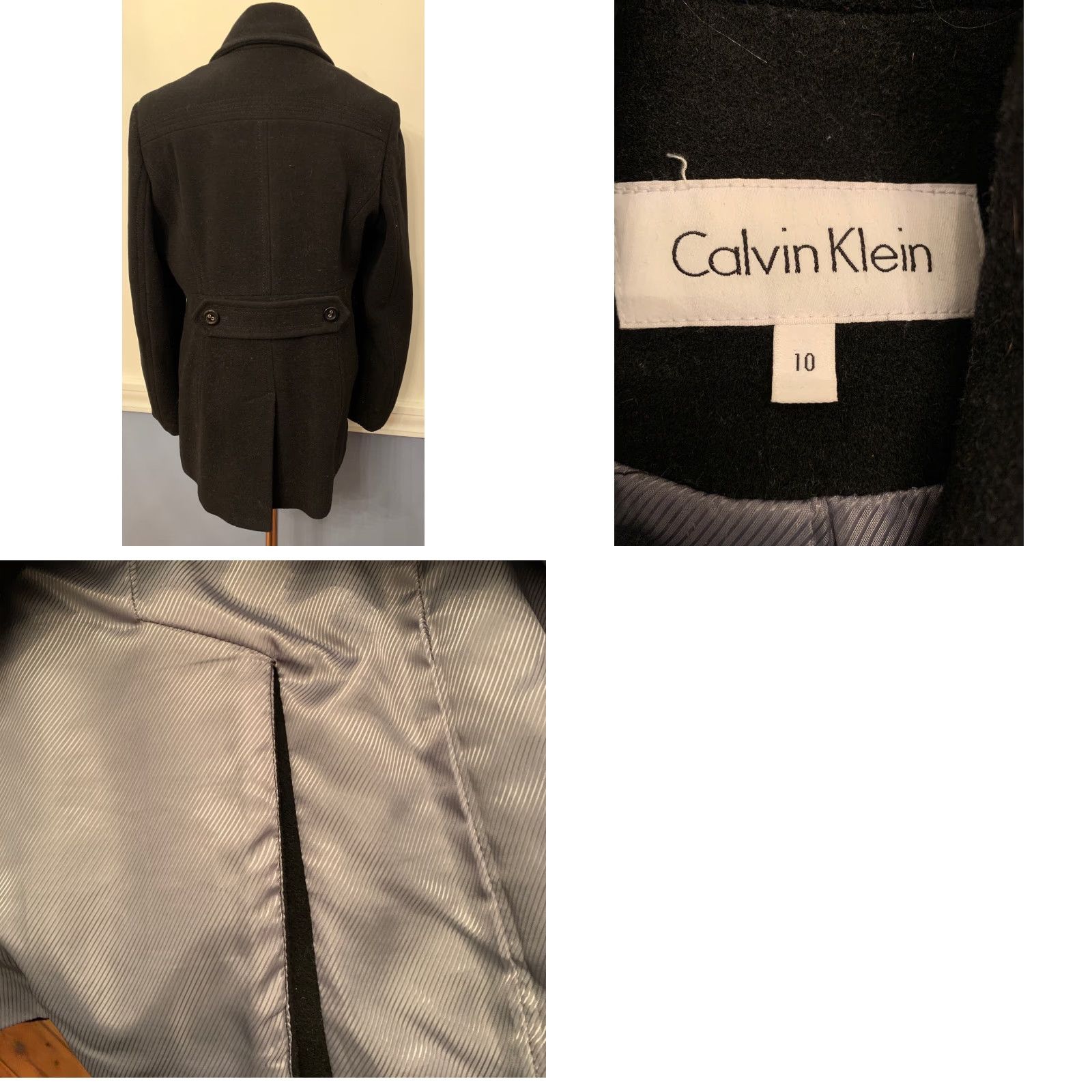 Calvin Klein VINTAGE Calvin Klein Coat Black Wool Blend Coat Women 10 10 Calvin Klein Black Wool Blend Women Below Hip Coat Mens? Size L / US 10 / IT 46 - 8 Thumbnail