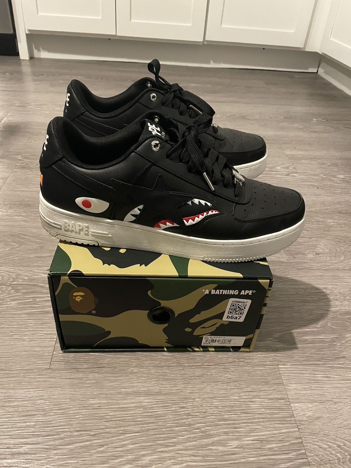 Bape Bapesta Shark M2 Black Size US 12 / EU 45 - 1 Thumbnail