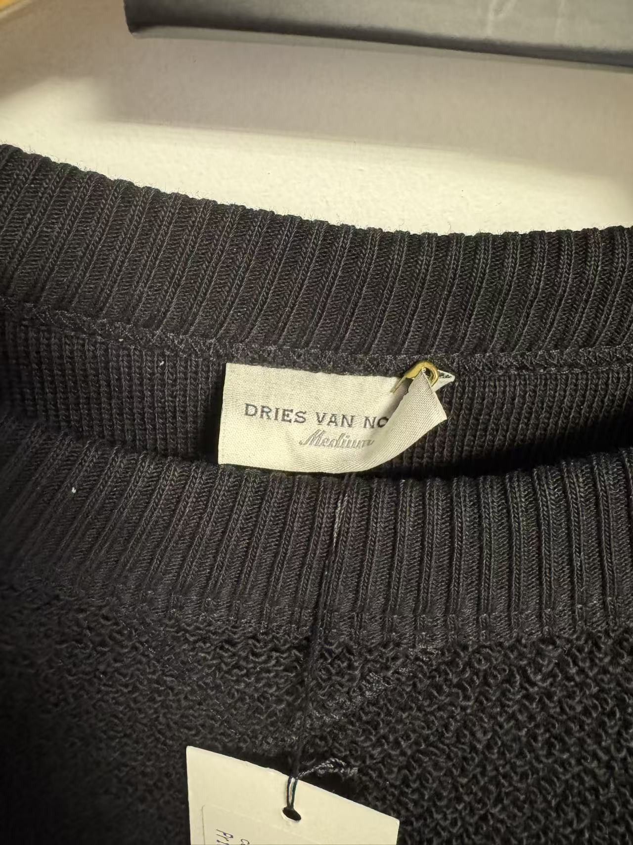 Dries Van Noten Reversed Black Cotton Sweatshirt Size US M / EU 48-50 / 2 - 2 Thumbnail