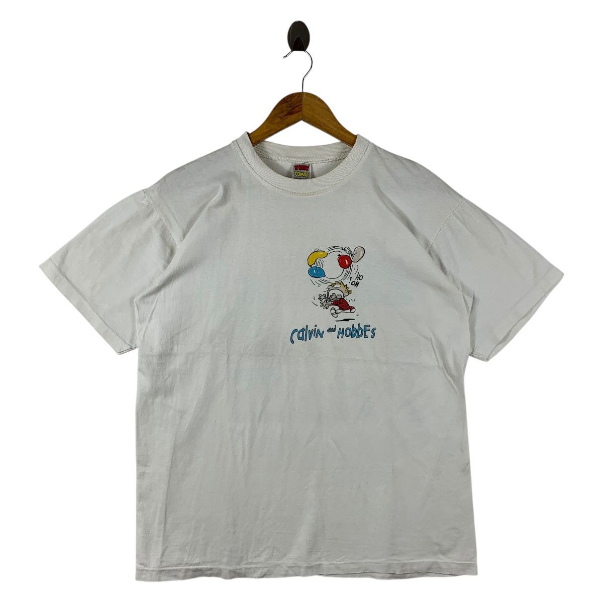 Cartoon Network Vintage CALVIN and HOBBES cartoon printed tee Size US M / EU 48-50 / 2 - 2 Thumbnail
