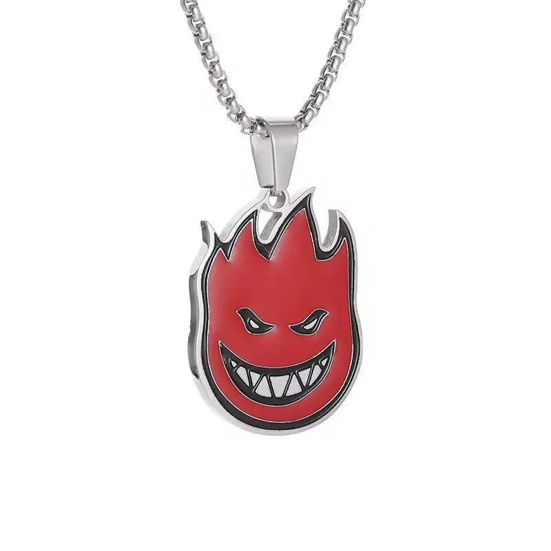 Heaven by Marc Jacobs × Jewelry Flame Devil Face Pendant Necklace Size ONE SIZE - 5 Thumbnail