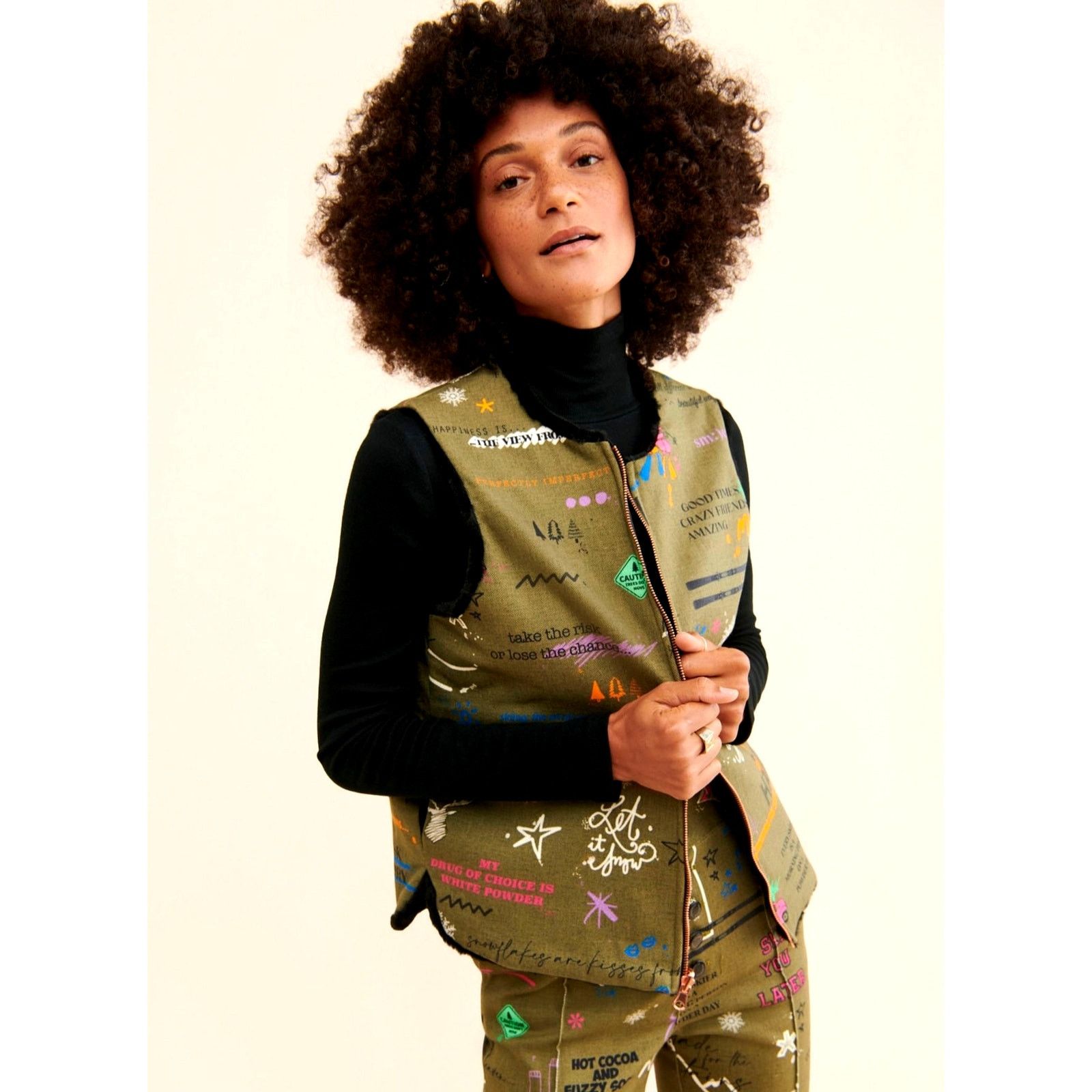Free People Free People Vilagallo Naomi Apres Ski Reversible Vest Size M Size M / US 6-8 / IT 42-44 - 2 Thumbnail