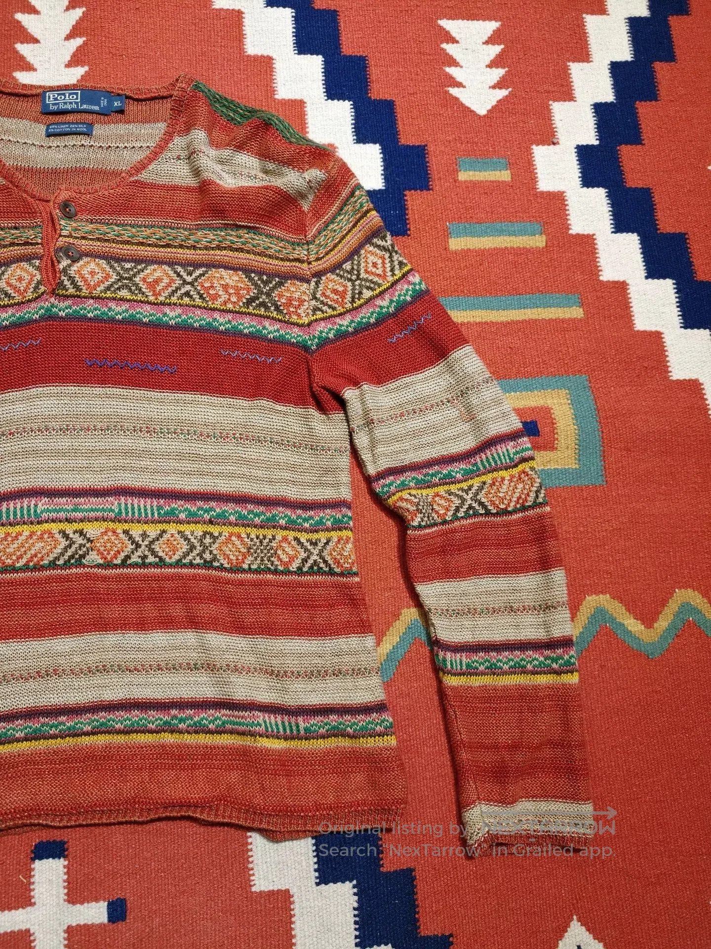 Polo Ralph Lauren Ralph Lauren Henley Knit Sweater. Size US XL / EU 56 / 4 - 2 Thumbnail
