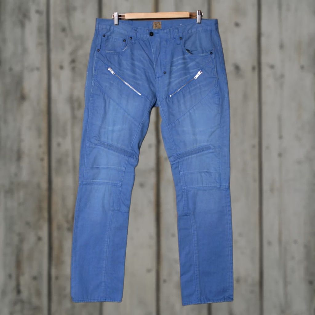 Prps PRPS Demon Moto Indigo Blue Zippered Pocket Jeans Sz. 36 Mens Jeans Size US 36 / EU 52 - 1 Thumbnail