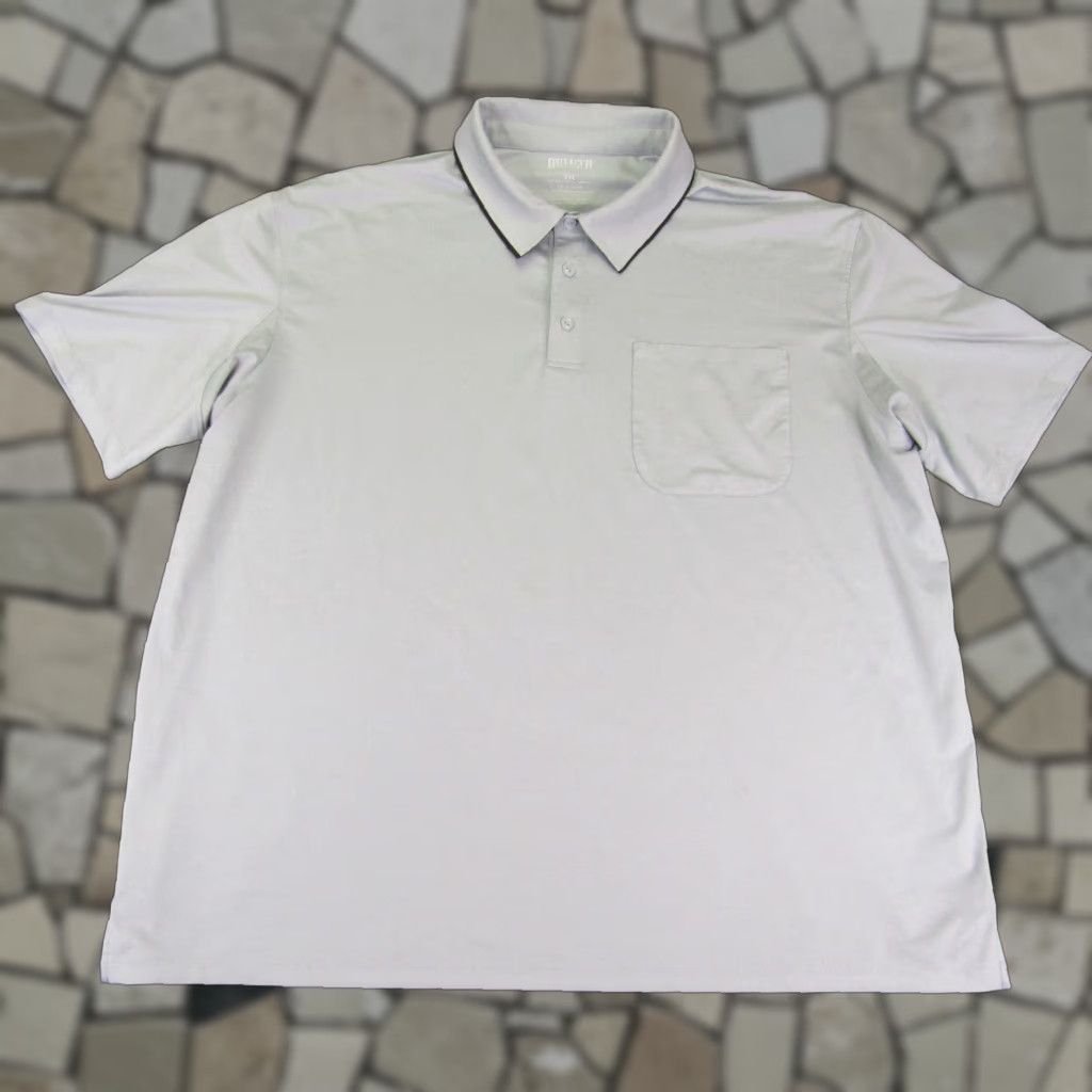 Vintage Duluth Polo Shirt Mens 2XL Gray Regular Fit Short Sleeve Polo Outdoor Work Performance Flex Polyester Spandex Button Pockets 2XL Mens Size US XXL / EU 58 / 5 - 1 Thumbnail