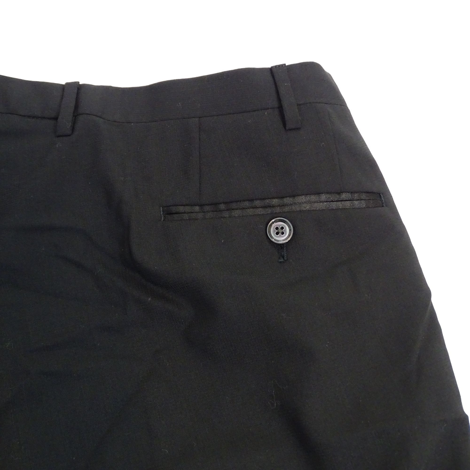 Corneliani Corneliani Mens Dress Pants Black Flat Front Wool Size 40x29 Size US 40 / EU 56 - 4 Thumbnail