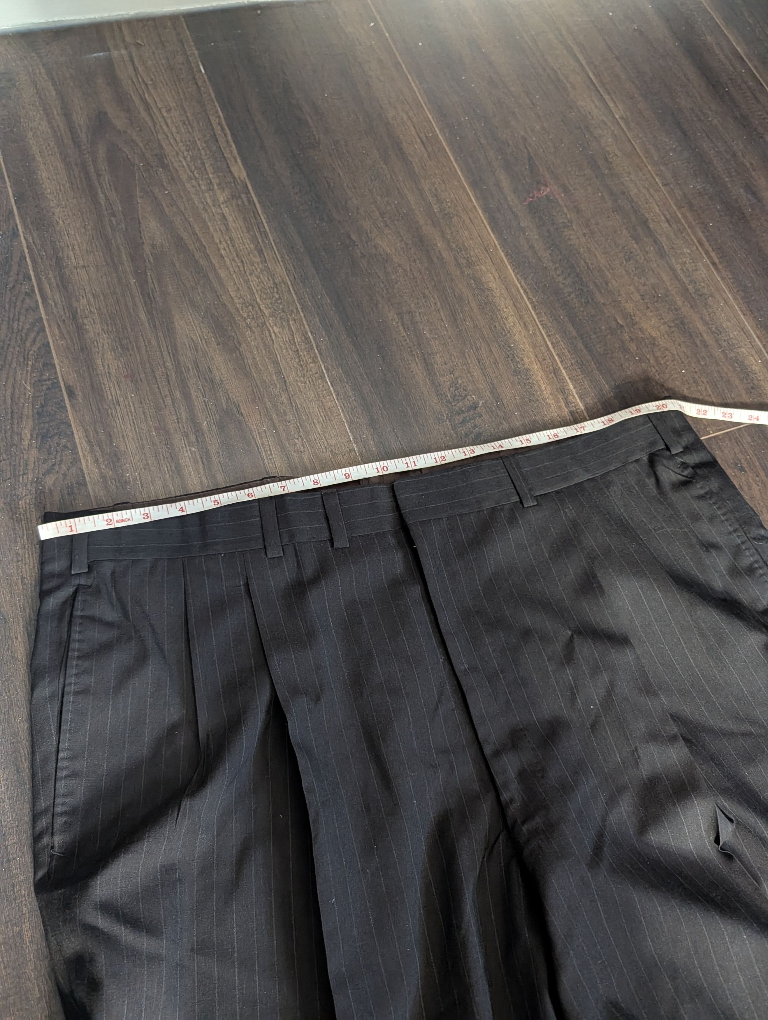 Oxxford Clothes 2pc Brown Pinstripe Super 100s Handmade Suit 44R Size 44R - 20 Thumbnail