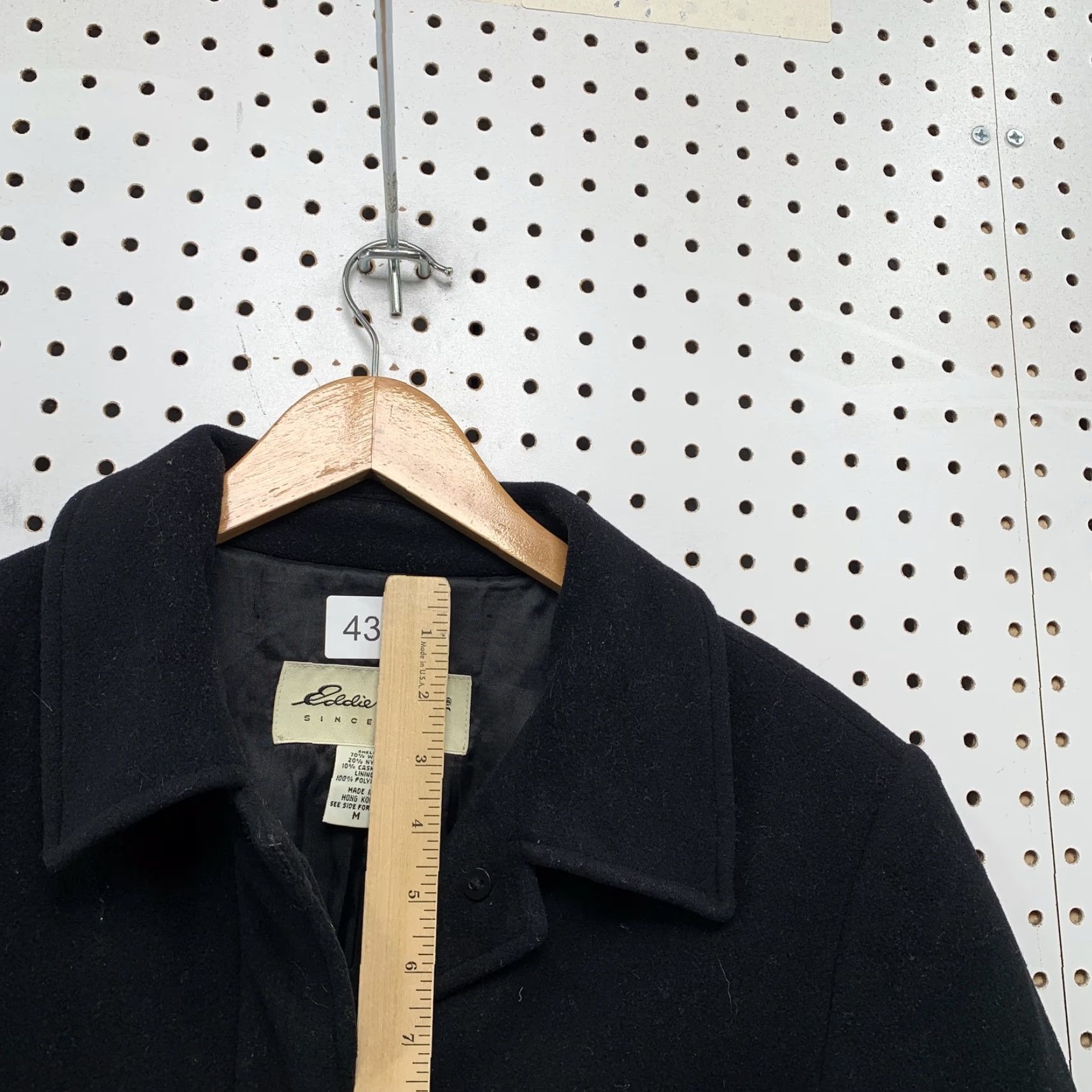 Eddie Bauer VINTAGE Eddie Bauer Wool Cashmere Trench Coat Womens Medium Black Lined Size M / US 6-8 / IT 42-44 - 7 Thumbnail