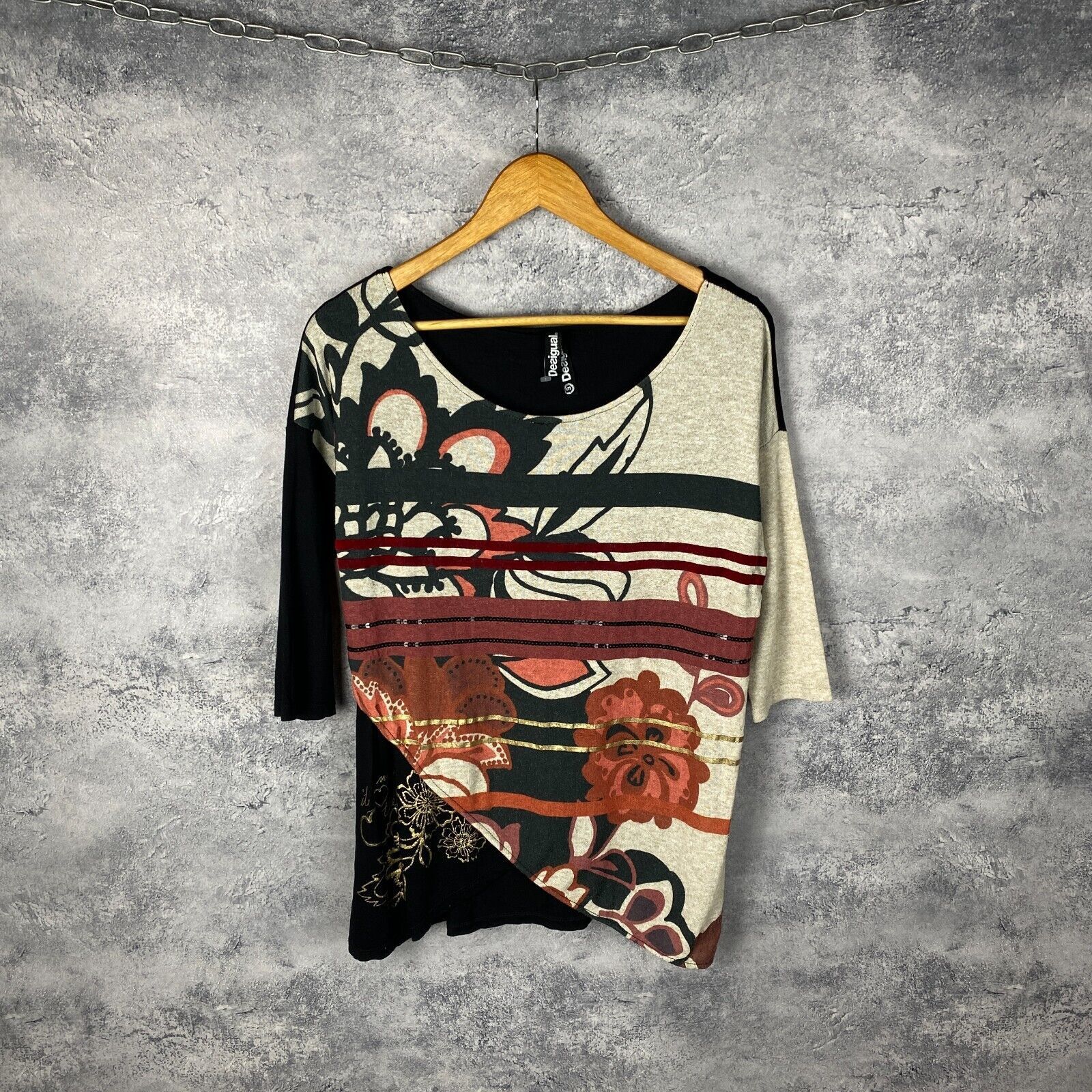 Desigual Desigual Blouse Women's Size M Multicolor Long Sleeve ` Size M / US 6-8 / IT 42-44 - 1 Thumbnail
