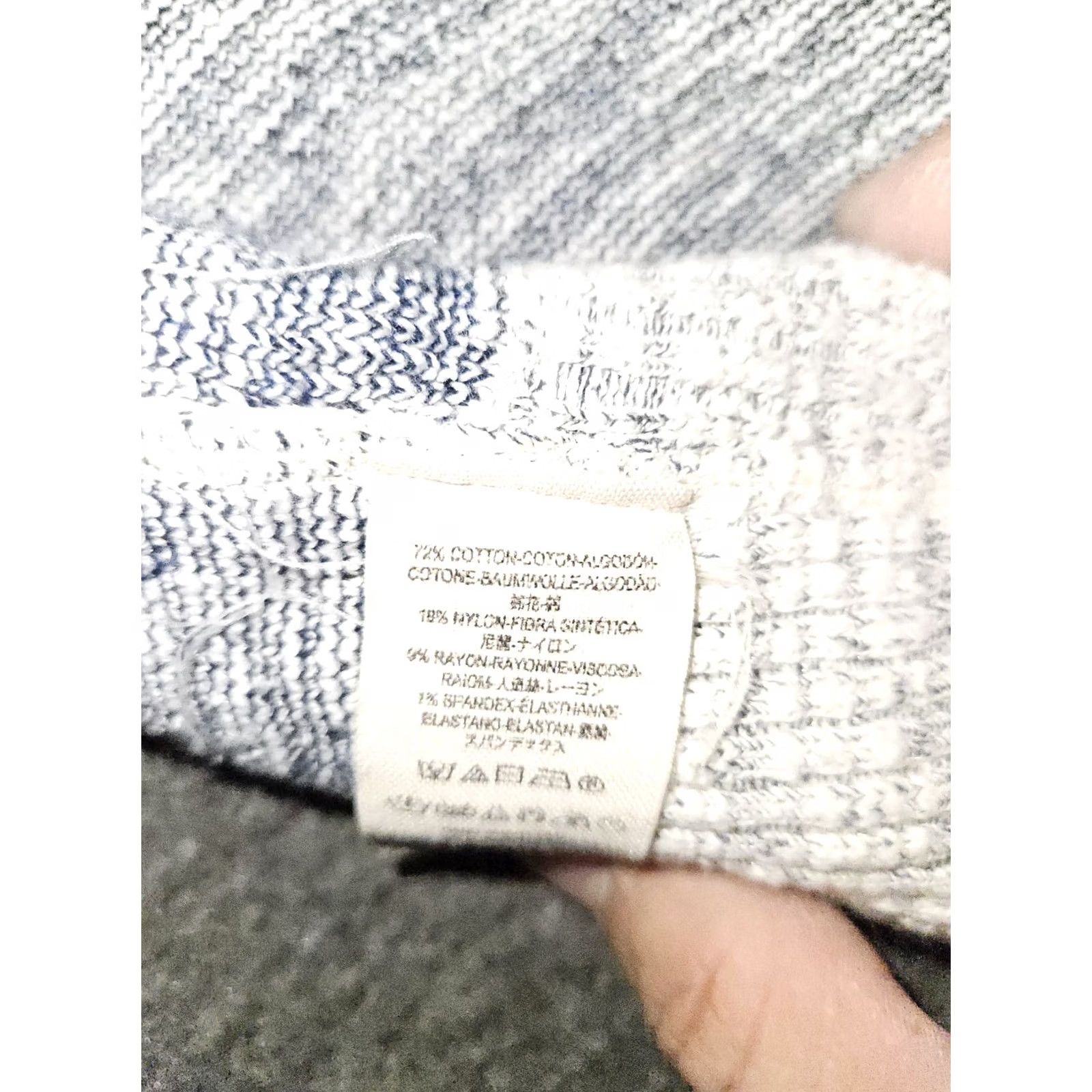 Free People Free People Reversible Sweater Women's L Blue White Casual Preppy Hipster 90s City College Pullover Reversible Mens Womens Girls Boys? Size L / US 10 / IT 46 - 2 Thumbnail