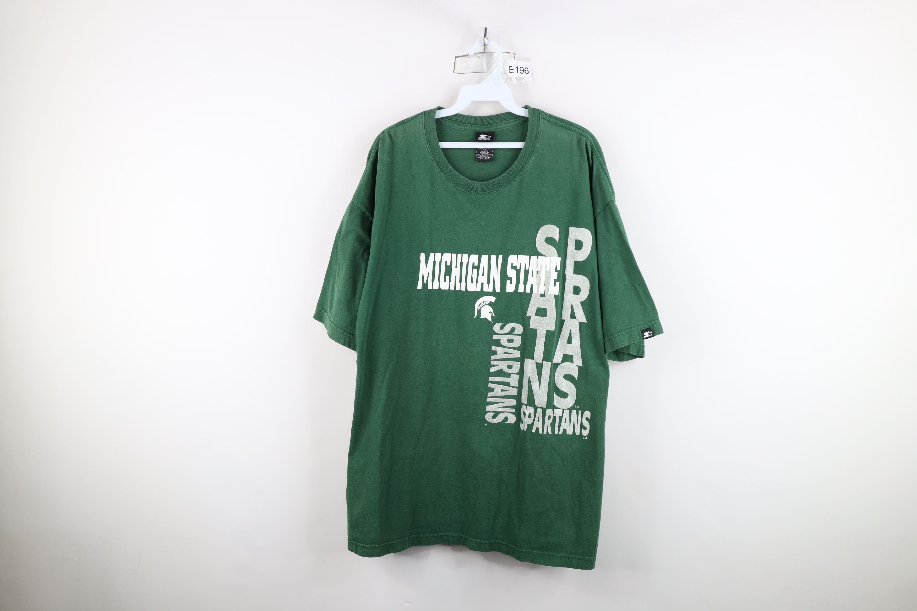 Starter Vintage 90s Starter Michigan State University Baggy T-Shirt Size US XL / EU 56 / 4 - 1 Thumbnail