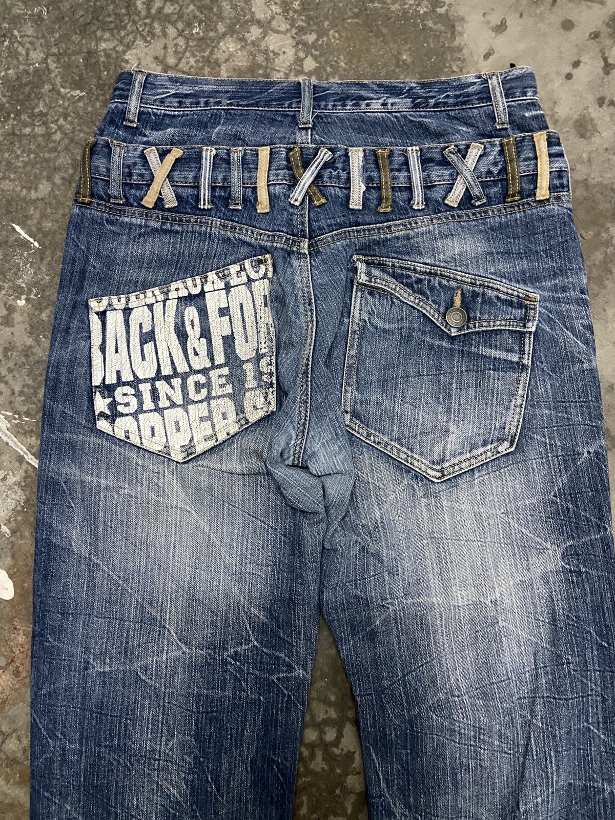 Japanese Brand Unbrand Double Waist Flare Jeans Size US 32 / EU 48 - 14 Thumbnail