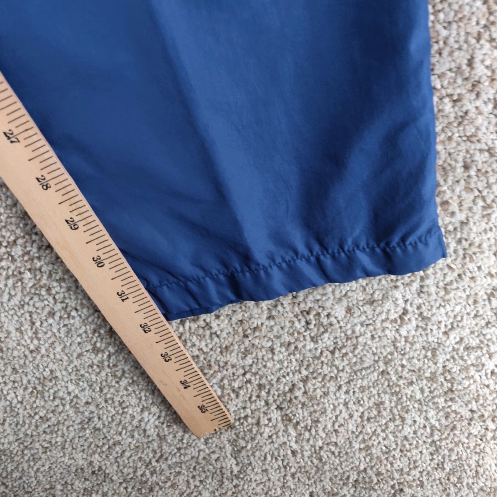 Nike VINTAGE Nike Pants Mens Large Blue Unlined Track Warmup Jogger Ankle Zip Y2k Size US 33 - 4 Thumbnail